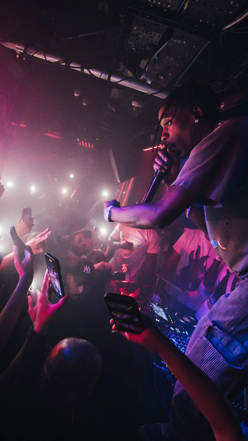 Travis Scott performing at Tape London, one of the best nightclubs in London Central
