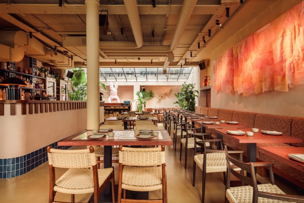 Fonda restaurant main dining room and bar.